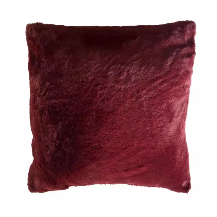 Cojín Pelo Burgundy 45x45 cm - 1