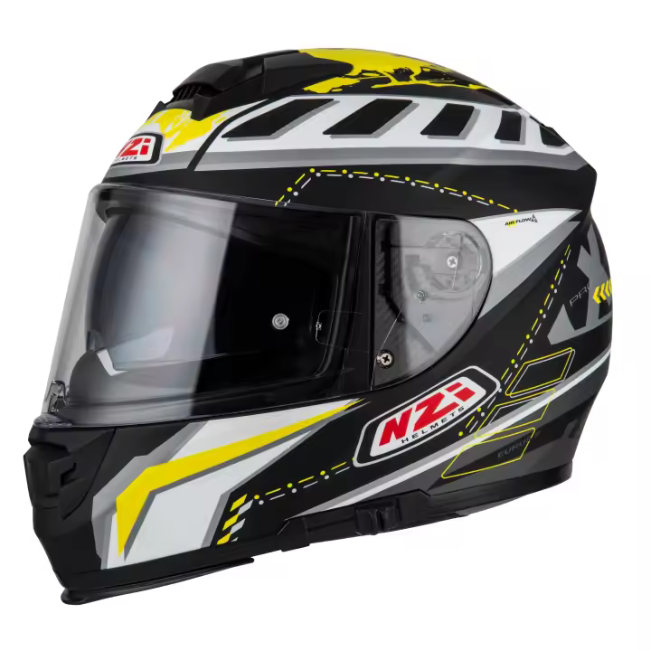 Casco Integral NZi Eurus 2 Project NEGRO AMARILLO MATE - 1