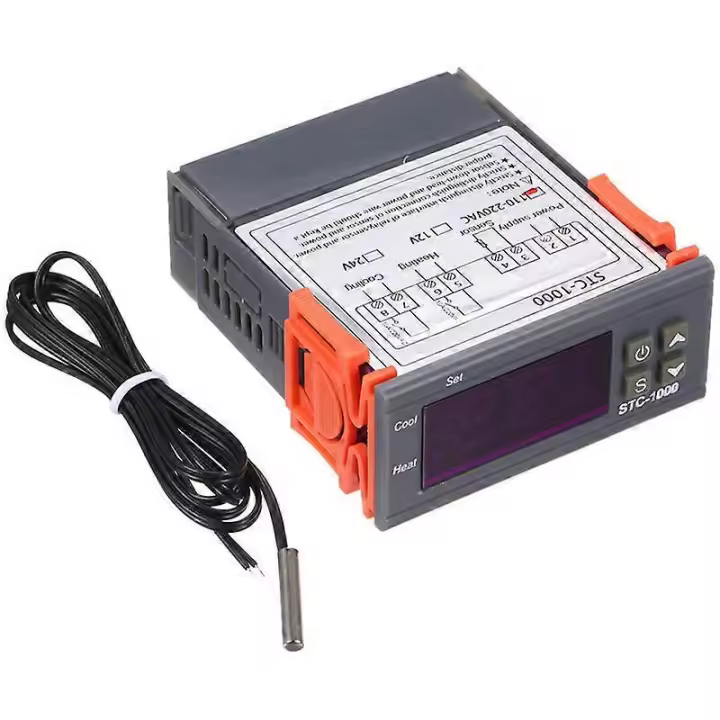 STC-1000 Digital Temperature Controller, Heating Cooling Centigrade Thermostat, With Sensor, 110-220Vac - 110-220Vac |MAZE - 1