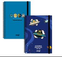 Mp-Agenda Escolar 2025-2026 - Agenda Escolar desde Septiembre 2025 a junio 2026- Diseño en Portada días por página ,tamaño A6 10X 15 ,tapa dura ,Encuadernación espiral cierre con goma,papelería bonita. 2 diseño para elegir . - details 0