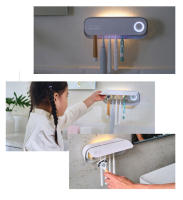 Nuevo Porta Cepillo De Dientes UV Con Secado Automático Y Esterilizador Inteligente Para Baño Pared Montada Recargable Secado Rápido - details 16