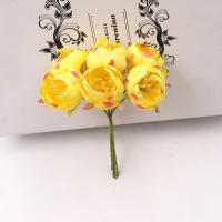 6/18 Piezas De Flores Artificiales De Rosa De Té Para Decoración De Bodas Y Manualidades Accesorio De Flor Para Scrapbooking Y Wreath - details 8