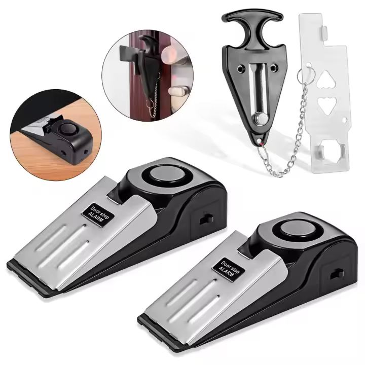 Sistema de alarma inalámbrico de Tope de Puerta, Alarma de presión del sistema antirobo de seguridad, Alarma de seguridad - 1
