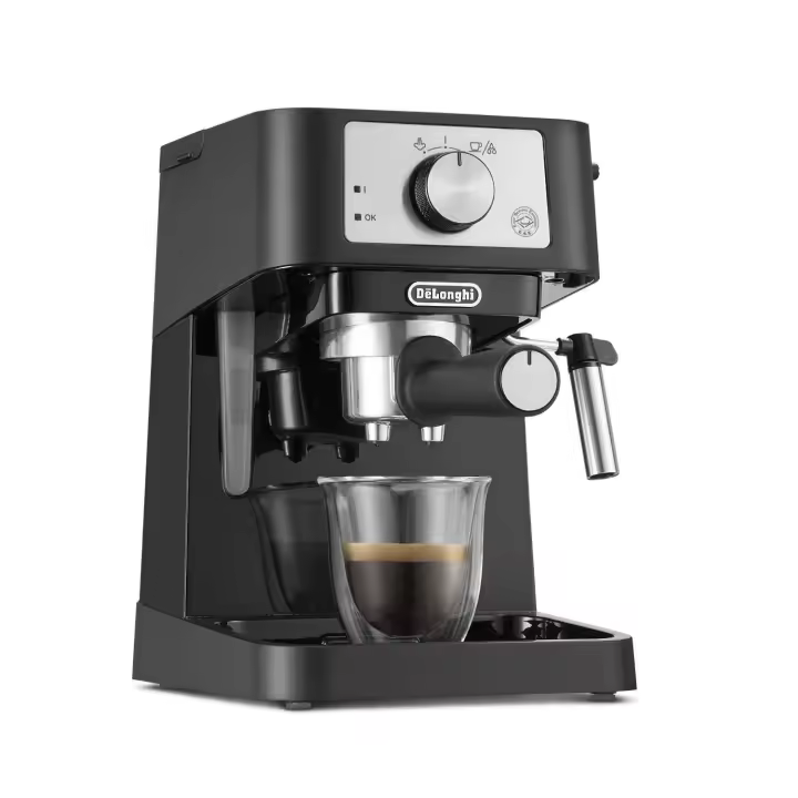 Delonghi - Stilosa Cafetera Espresso. 15 bares de presión, capacidad 1L, potencia 1100W. Modelo EC260 - 1