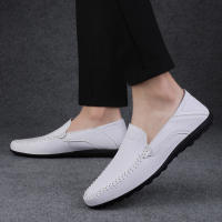 Zapatos Casuales Para Hombre De Cuero Legítimo Lujo Italiano Mocasines Hechos a Mano Transpirables Botines Slip-On Talla Grande - details 17