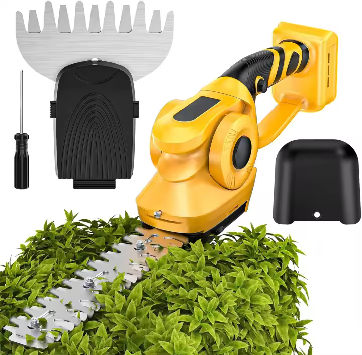 Podadora De Arbustos Eléctrica Portátil 2 En 1 Para Jardín Y Césped Compatible Con Batería Dewalt 20V Sin Cable - 1