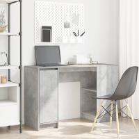 vidaXL Escritorio 120x42x76 cm madera de ingeniería en color Roble ahumado/Blanco/Madera antigua y más | estructura resistente ideal para salón dormitorio o estudio - details 4