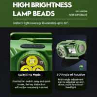 Lámpara Frontal LED Super Brillante Con Inducción Inteligente Y Luz Roja SOS Recargable Por USB Torcha Magnética Para Pesca - details 4
