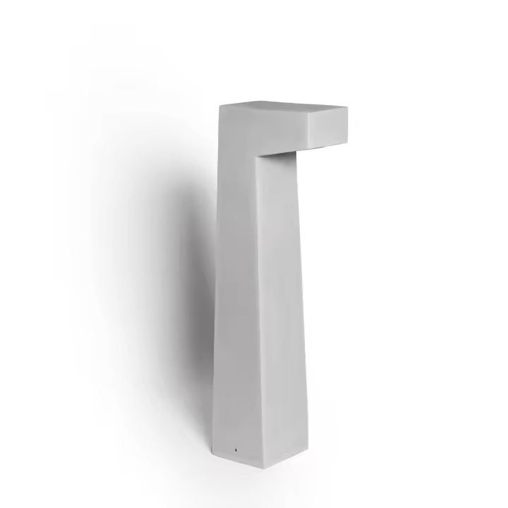 Ledkia Baliza Exterior LED Regulable 6W Cemento Dravix 70 cm Gris Piedra - 1