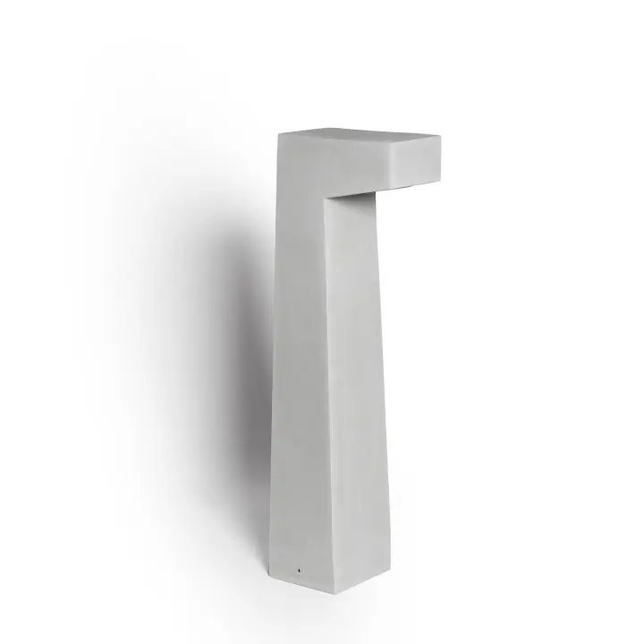 Ledkia Baliza Exterior LED Regulable 6W Cemento Dravix 70 cm Gris Piedra - 1