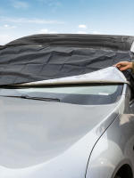 Cubierta De Parabrisas Para Coche 150x70cm Protección Contra Nieve Y Sombra 190T Tejido Plateado Protector Frontal De Escarcha Y Sol - details 7