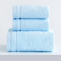 2 toallas y 1 toalla de baño de algodón peinado grueso y absorbente para lavarse la cara, toallas de casa - details 1