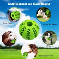 Juguete Interactivo Para Perros Pequeños Bola Elástica De Látex Para Masticar Y Limpiar Dientes Dispensador De Alimentos - details 8