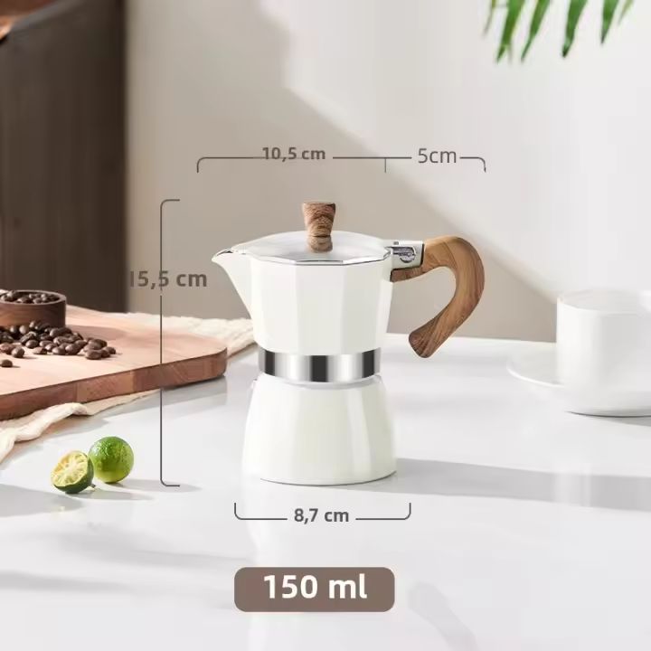 GIANXI Moka Pot 150/300ML Vintage Clásico Caféware Hacer Espresso Aluminio Kettle Latte Para Estufa Accesorios De Café - 1
