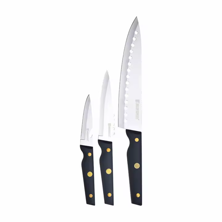 Set de Cuchillos Bergner Pro Reeco BG41026DBL Acero Inoxidable ABS 3 Piezas - 1