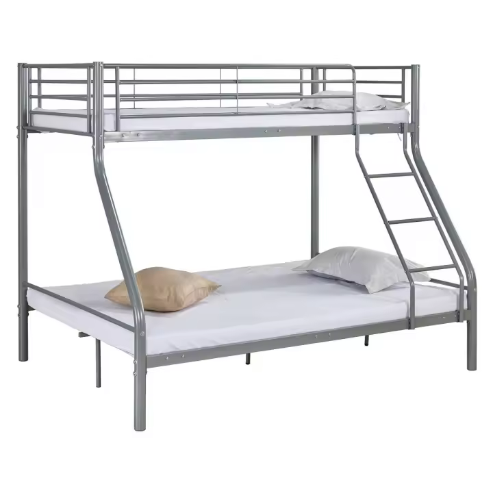 Habitat y Jardin - Litera metálica "Leo" incl. somier - 90/140 x 190 cm - Gris - 1