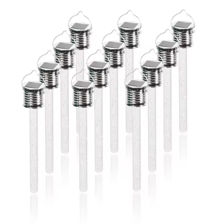 Lámpara solar colgante de 19 cm, juego de 12 luces LED solares de colores, luces de calle decorativas para jardín - 1