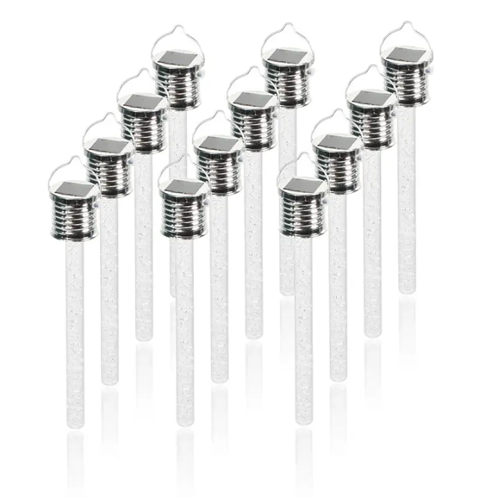Lámpara solar colgante de 19 cm, juego de 12 luces LED solares de colores, luces de calle decorativas para jardín - 1