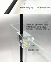 Lámpara LED Para Acuario Planta Acuática Luz Completa De Crecimiento De Plantas 12W/18W Clip Sobre Tanque Aluminio Negro - details 8