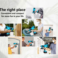 Pistola pulverizadora eléctrica de 800ML, pulverizador de pintura inalámbrico, revestimiento de muebles para automóviles, aerógrafo, pulverizador de pintura para Makita, batería de 18V, herramientas de bricolaje - details 4