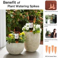 4PCS Pitones De Terracota Autoidal Para Jardín De Casa Dispositivo De Riego Automático Palos De Riego Por Drip Para Vacaciones - details 4