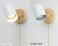 Lámpara De Pared Nórdica GU10 Madera 6 Colores Con Interruptor De Cremallera EU/UL Para Dormitorio Sala De Estar Pasillo Decoración Luz LED Contemporánea Sin Bombillas Incluidas - details 6