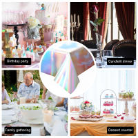 Mantel De Láser Tema Arcoíris Para Fiesta 1PCS Desechable Impermeable Y Resistente Al Aceite Decoración De Cumpleaños Boda Para Exterior Y Interior - details 4