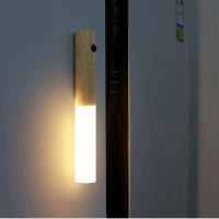 Lámpara Creativa Inteligente Con Sensor De Movimiento PIR Luz LED Recargable Magnética Nocturna Para Madera Armario De Cocina Luz De Cabina - details 11