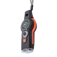 Linterna De Supervivencia Multifuncional 7-en-1 Con Silbato Compás Termómetro Luz LED Reflector Magnificador Y Almacenamiento - details 2