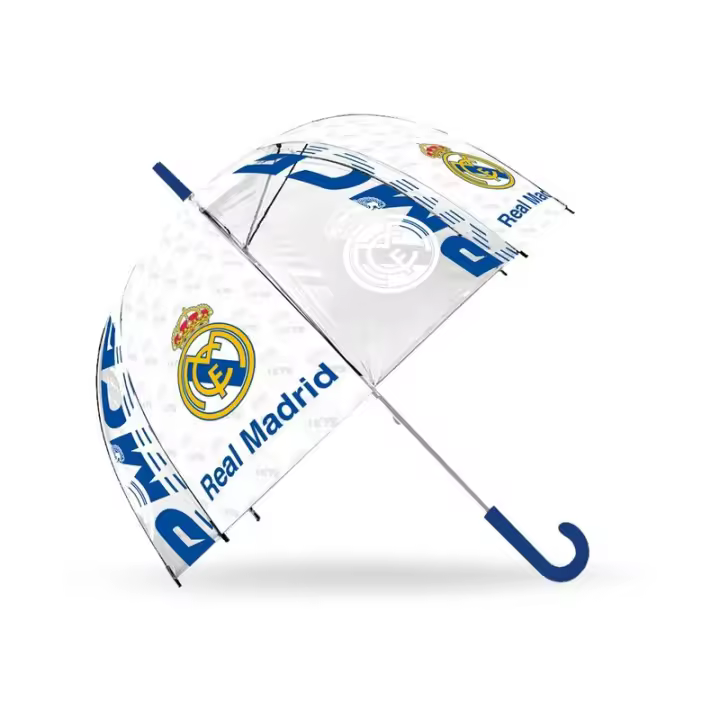 Paraguas Manual Transparente Real Madrid 46cm - 1