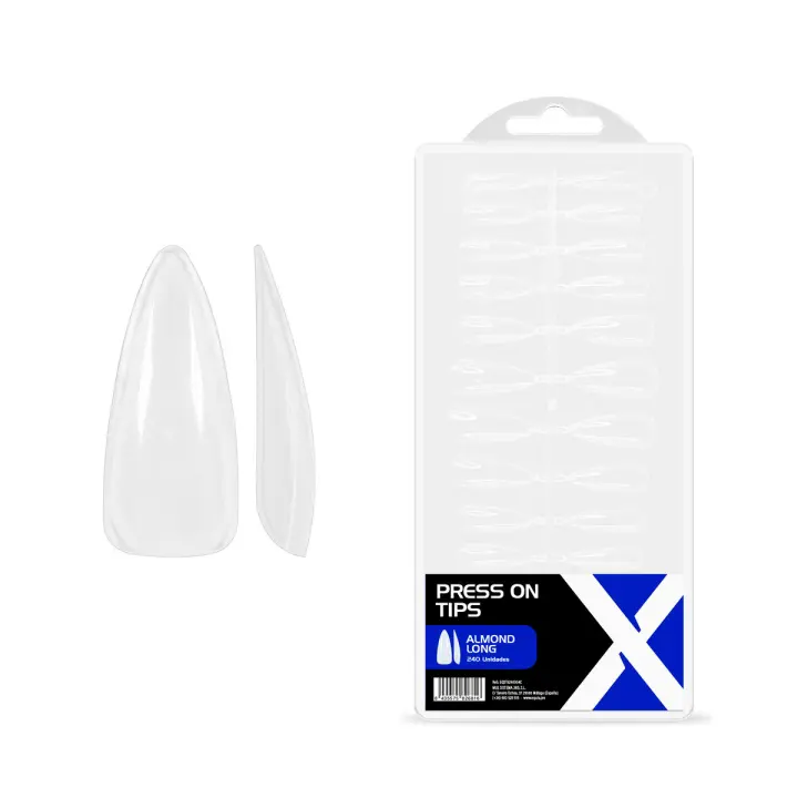 240 x Press On Tips Almond Long - Equis Pro - Vendido por Beauty World Distributor - 1