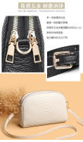 Bolso de mujer de piel auténtica, nueva moda 2025, bandolera con estampado de cocodrilo, primera capa de piel de vaca. - details 4