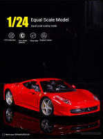 Modelo Estático De Coche Bruago 1:24 Ferrari 458 Italia Rojo Aleación De Metal Juguete Para Coleccionistas Regalo De Navidad - details 2