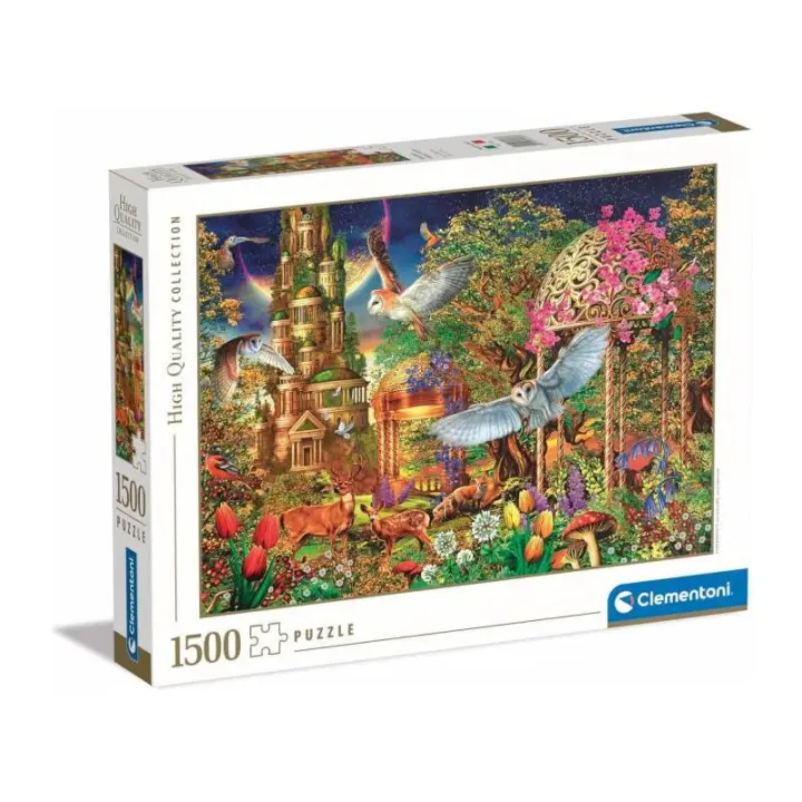 PUZZLE 1500 PIEZAS WOODLAND FANTASY GARDEN DE CLEMENTONI - 1