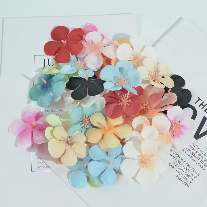 50Pcs Pétalos De Cerezo Artificiales De Seda Para Decoración De Casamiento Fiesta Hogar DIY Scrapbook Tarjeta Artesanía - 1