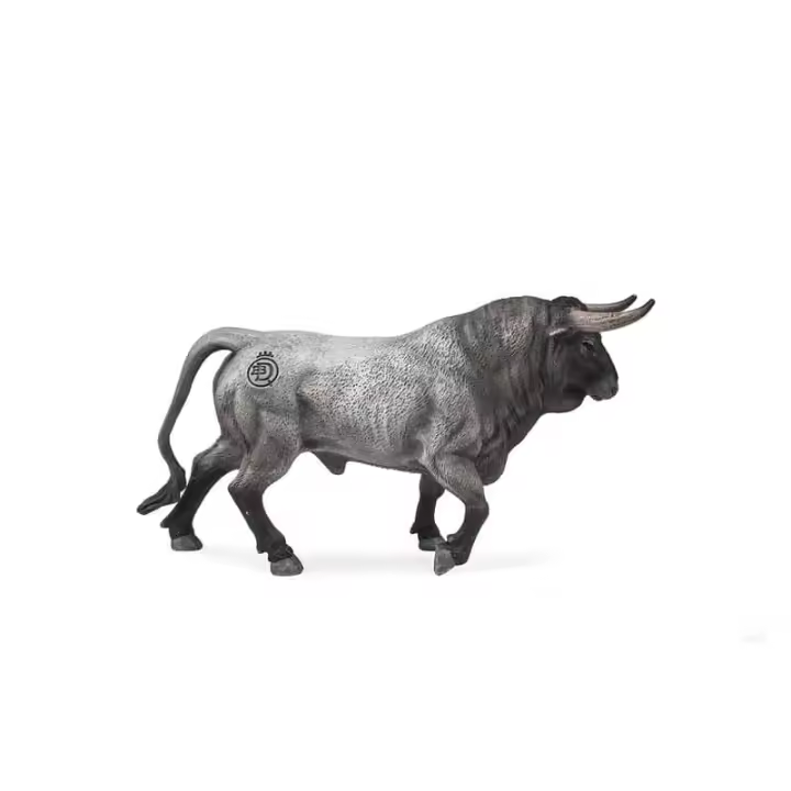 Figura toro bravo cárdeno trotando gris colección 90110002 DEQUBE - 1