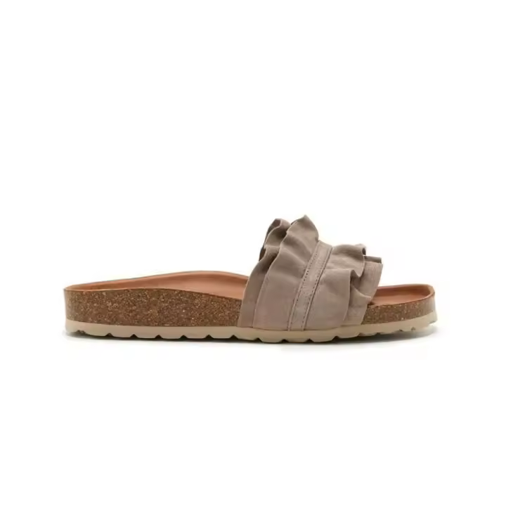 Sandalias Planas Verbenas Rocio Mujer Taupe - 1