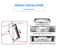 Espejo Retrovisor De Ancho SEAMETAL Para Coche Interior Espejo Retrovisor Curvo HD Antigolpe Universal Con Clip Para Auto Y Bebé - details 8