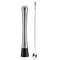 Muddler De Acero Inoxidable 20cm Barra Mezclador De Cocktails Martillo De Hielo Picado Cuchara De Barra Long Drink Cuchara De Bartender Accesorio De Barra - details 9