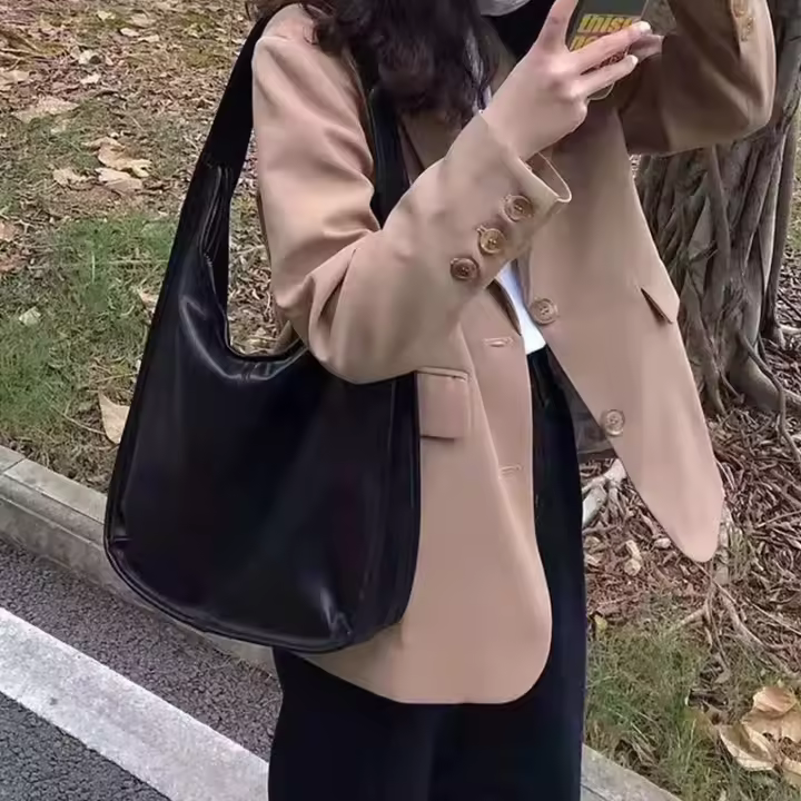 Bolso De Hombro Para Mujer Nueva Y Moda En Cuero Suave Gran Capacidad Diaria Bolso De Mano Tote Bolsa De Compras - 1