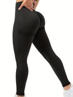 Leggings De Yoga Para Mujer Con Levantamiento De Glúteos Sin Costuras Cintura Alta Pantalones De Compresión Tallas Contorno - details 8