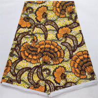 Tela De Encaje De Anka Wax Real De Alta Calidad Para Mujer Vestido De Fiesta Estilo Nigéria Ghanés Poliéster 6 Yardas 2024 - details 0