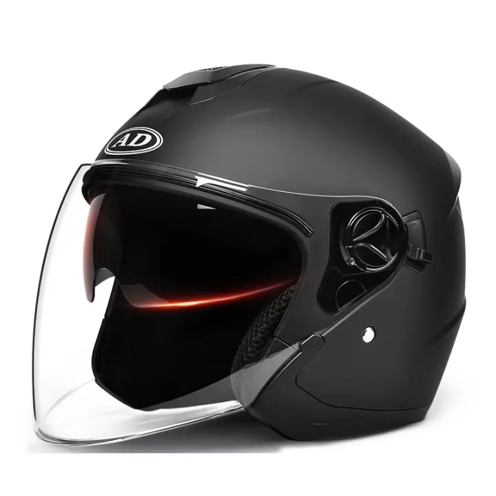 Casco De Motocicleta AD Para Hombres Y Mujeres Con Lentes Dobles Estilo Mitad De Temporada Peso 1.25kg Material ABS+PC - 1
