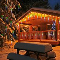 Luces De Lluvia De Meteoros Solares Impermeables Para Jardín Y Árbol De Navidad 8 Tubos Decoración De Fiesta De Navidad Boda Y Festivales - details 14