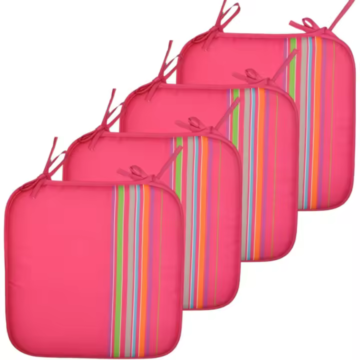 COSHANO Cojines Acolchados para sillas de Cocina, cojin para terraza, jardín, balcón, Comedor. Tamaño 38x38cm. (Rojo 4 Pzas) - 1