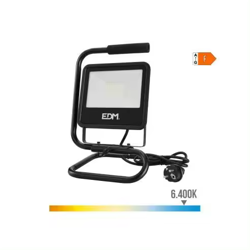 EDM Foco Proyector LED con Pie 50W 4000lm Luz Fría 6400K - EDM - 70416 Foco proyector led con pie Iluminación Exterior Proyectores Led - 1