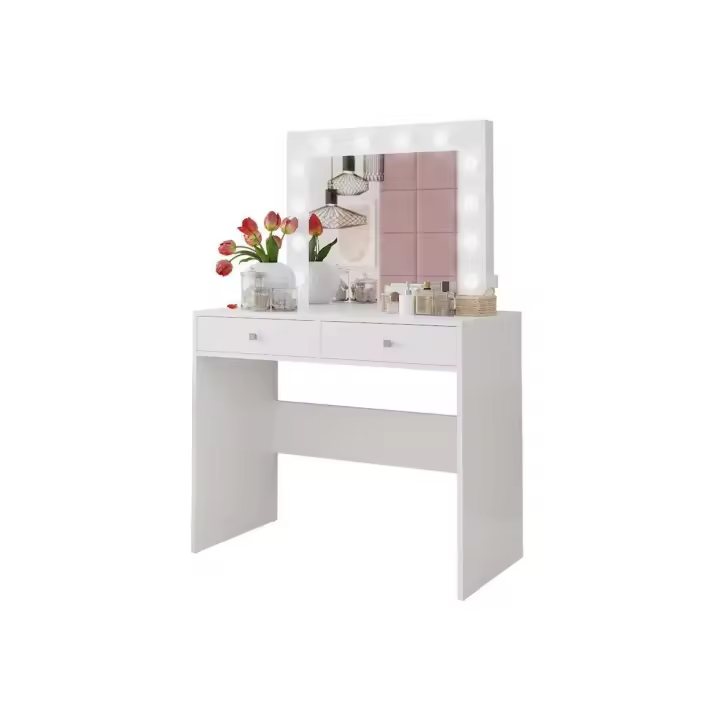 Tocador Bedford 100, Muebles ES, Espejo, LED, 100 x 145 x 50cm - 1