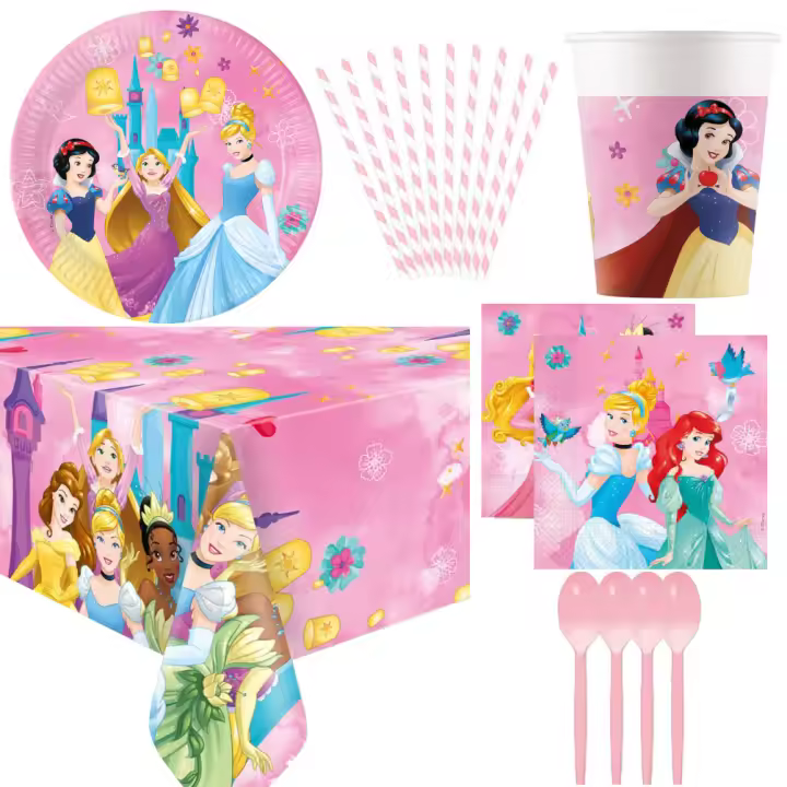 Pack para fiesta de Princesas Disney - Hilarious - 8 personas - 1