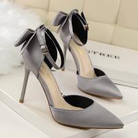 Sandalias Elegantes De Satén Para Mujer Verano Con Nudo De Mariposa Bajo Tacón 8cm 10cm Bota Larga De Boda Rojo Tinto Zapatos Bigtree - details 48