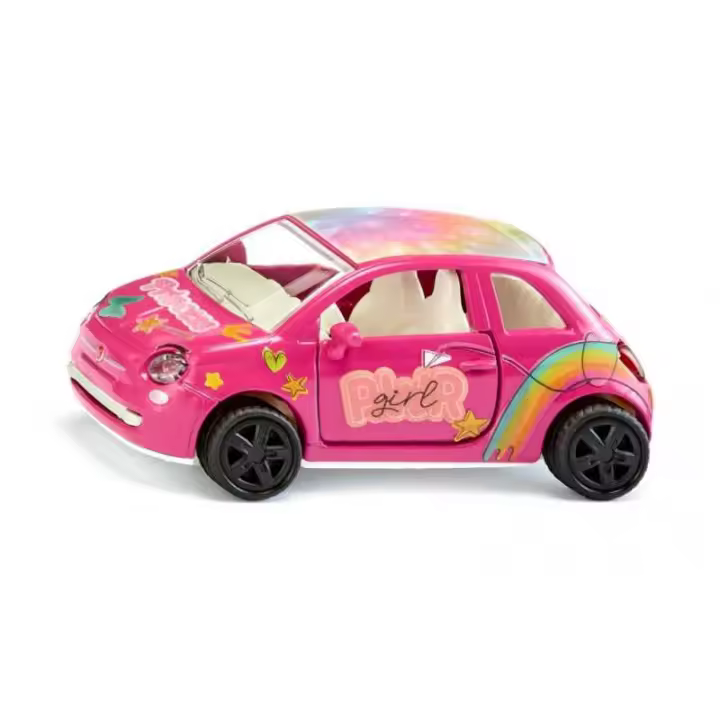 Correpasillos Siku Fiat 500 Princesa Rosa - Montaje Personalizado - Ideal Como Regalo - 1